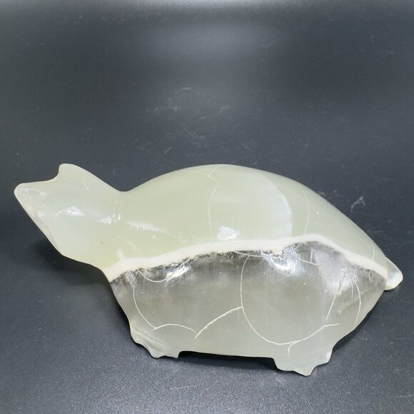 Mazatlan Mexico Hand Carved Onyx Marble Stone Turtle Figurine Paperweight VTG - Picture 14 of 14